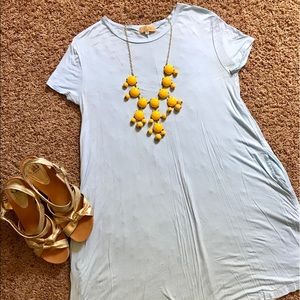 Blue Piko Dress with Pockets